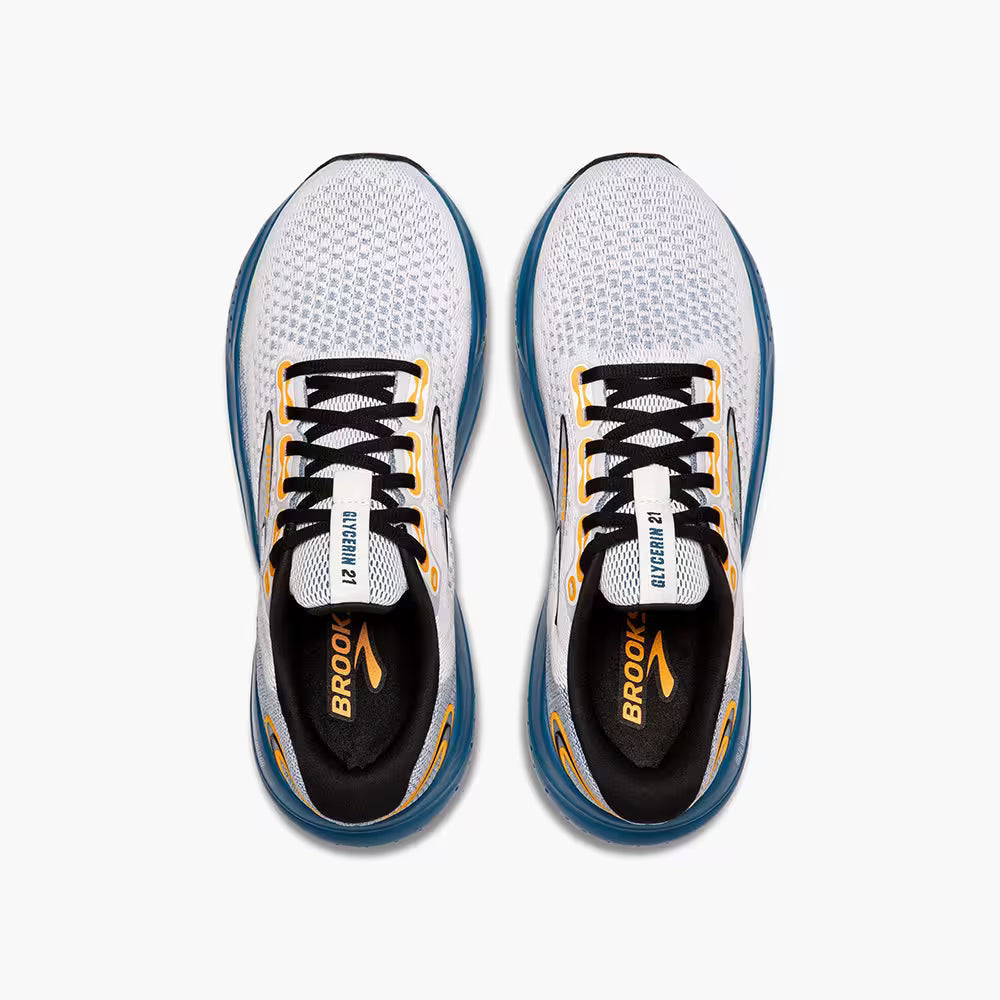 Brooks Glycerin 21 Road Running Shoes - White/Blue