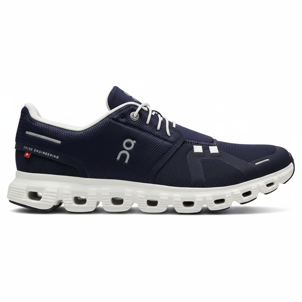 On Cloud 5 Navy/White – side profile
